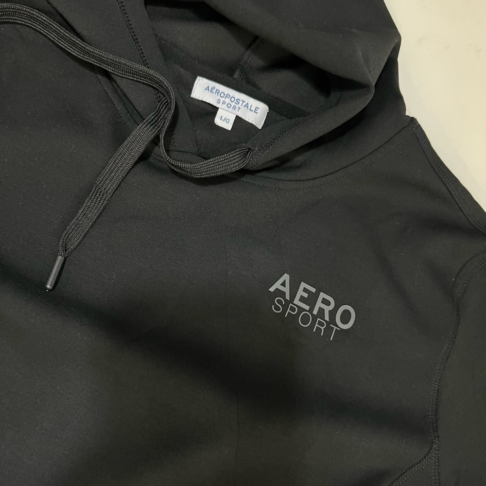 Aeropostale Aero Sport Black Hoodie - Picture 3 of 9